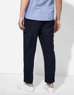 Broek - Linnenmix - donkerblauw