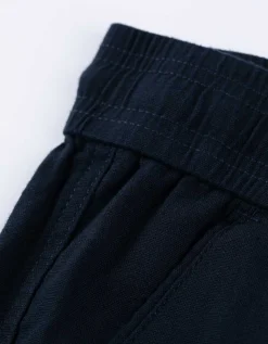 Broek - Linnenmix - donkerblauw