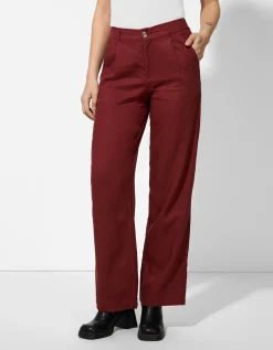 Broek - Linnenmix - donkerbruin