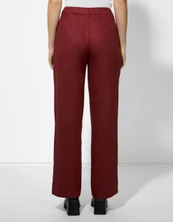 Broek - Linnenmix - donkerbruin