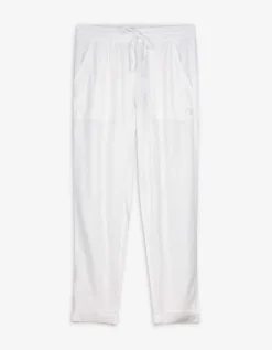 Broek - Linnenmix - wit
