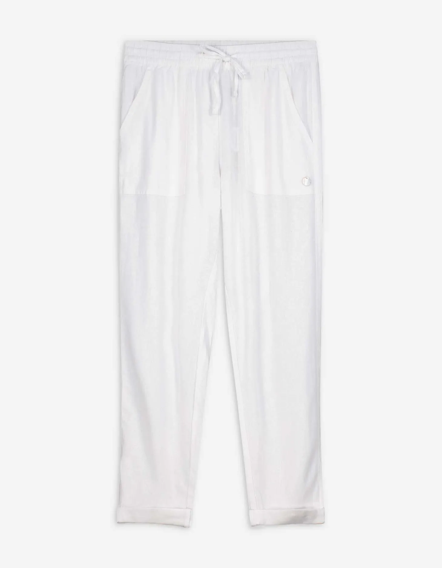 Broek - Linnenmix - wit