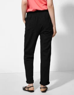 Broek - Linnenmix - zwart