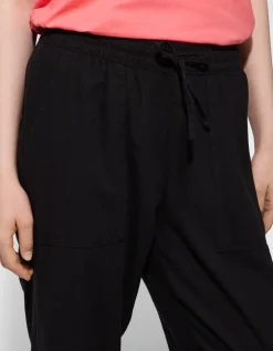 Broek - Linnenmix - zwart