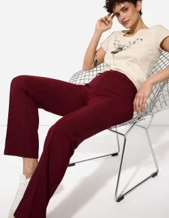 Broek - Plooi - donkerrood