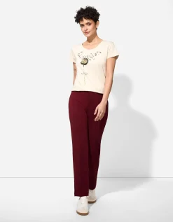 Broek - Plooi - donkerrood