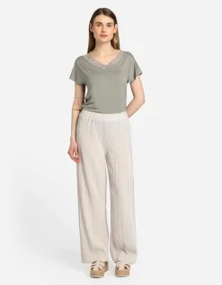 Broek - Plooien - wit