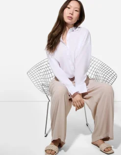 Broek - Wide fit - beige