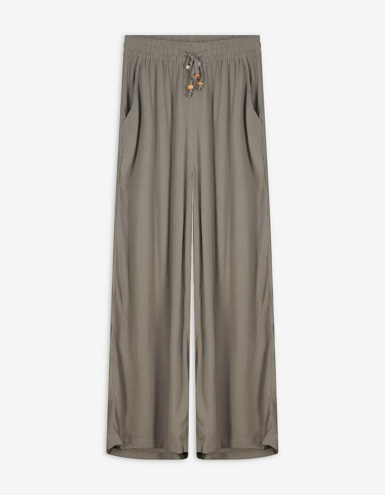 Broek - Wide fit - donkergroen