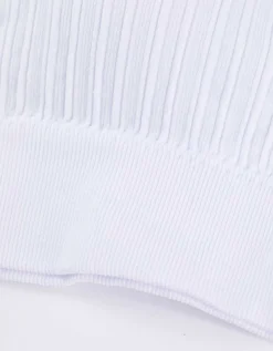 Bustier - Geribd - wit