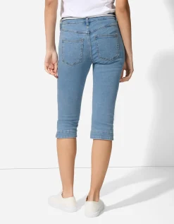 Capribroek - Hoge taille - blauw