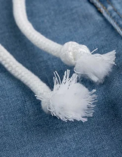 Capribroek - Hoge taille - blauw