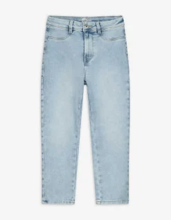Capribroek - Hoge taille - lichtblauw