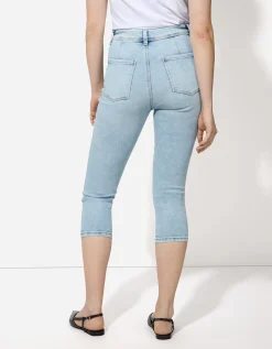 Capribroek - Hoge taille - lichtblauw