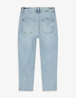 Capribroek - Hoge taille - lichtblauw