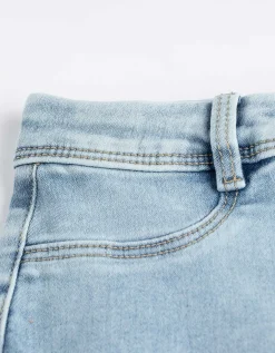 Capribroek - Hoge taille - lichtblauw