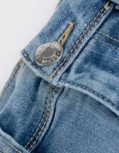 Capribroek - Hoge taille - blauw