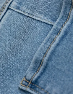 Capribroek - Hoge taille - blauw