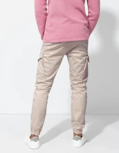 Cargobroek - Regular waist - beige