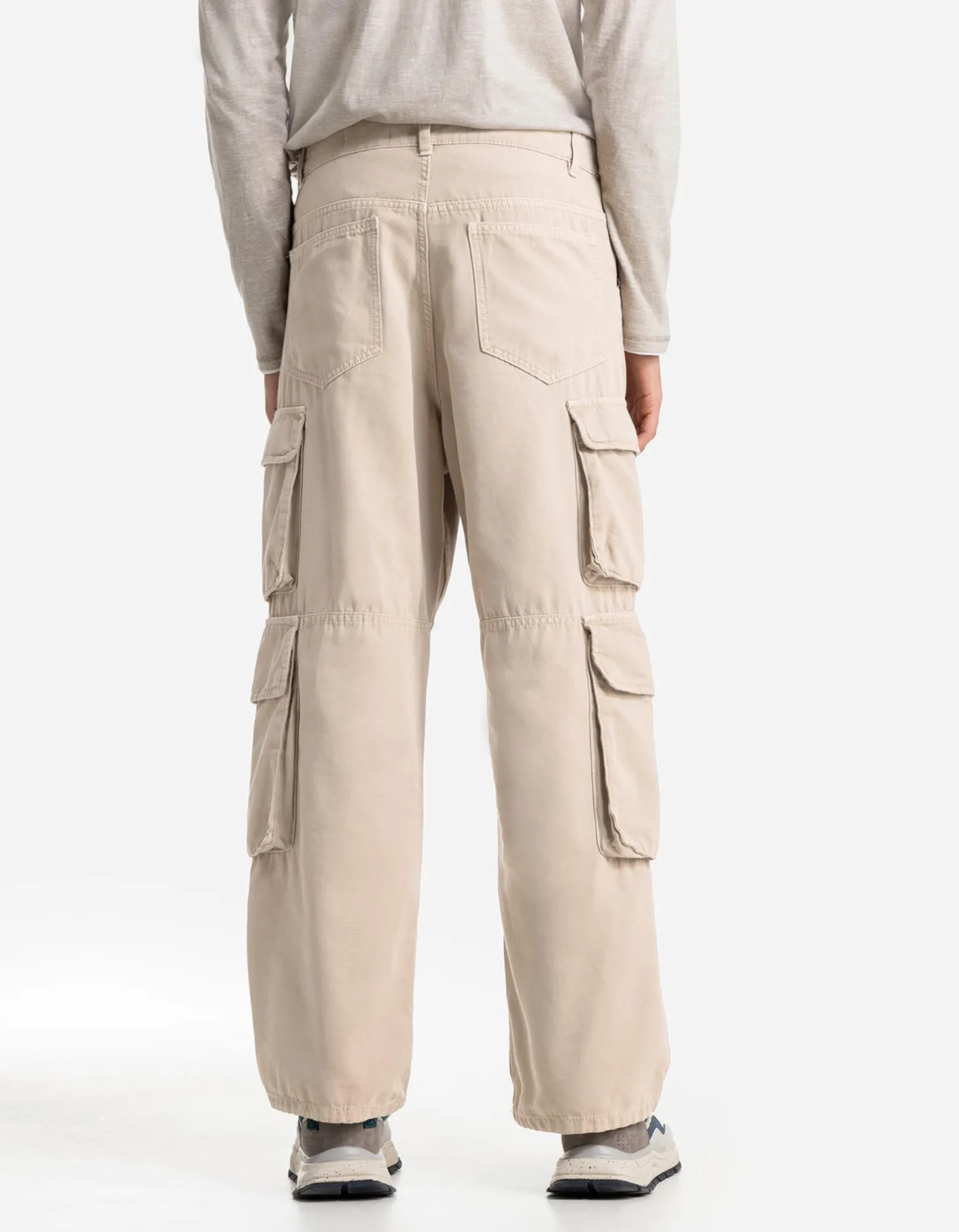 Cargobroek - Straight fit - beige