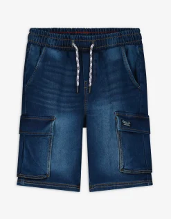 Cargoshort - donkerblauw denim - donkerblauw