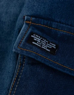 Cargoshort - donkerblauw denim - donkerblauw