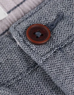 Chino - Linnenlook - donkerblauw
