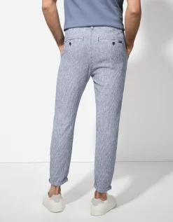 Chino - Linnenmix - donkerblauw