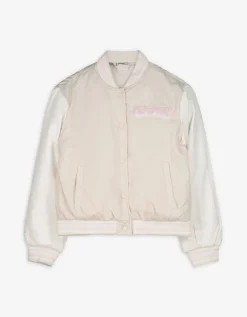 College jas - Materiaalmix - beige