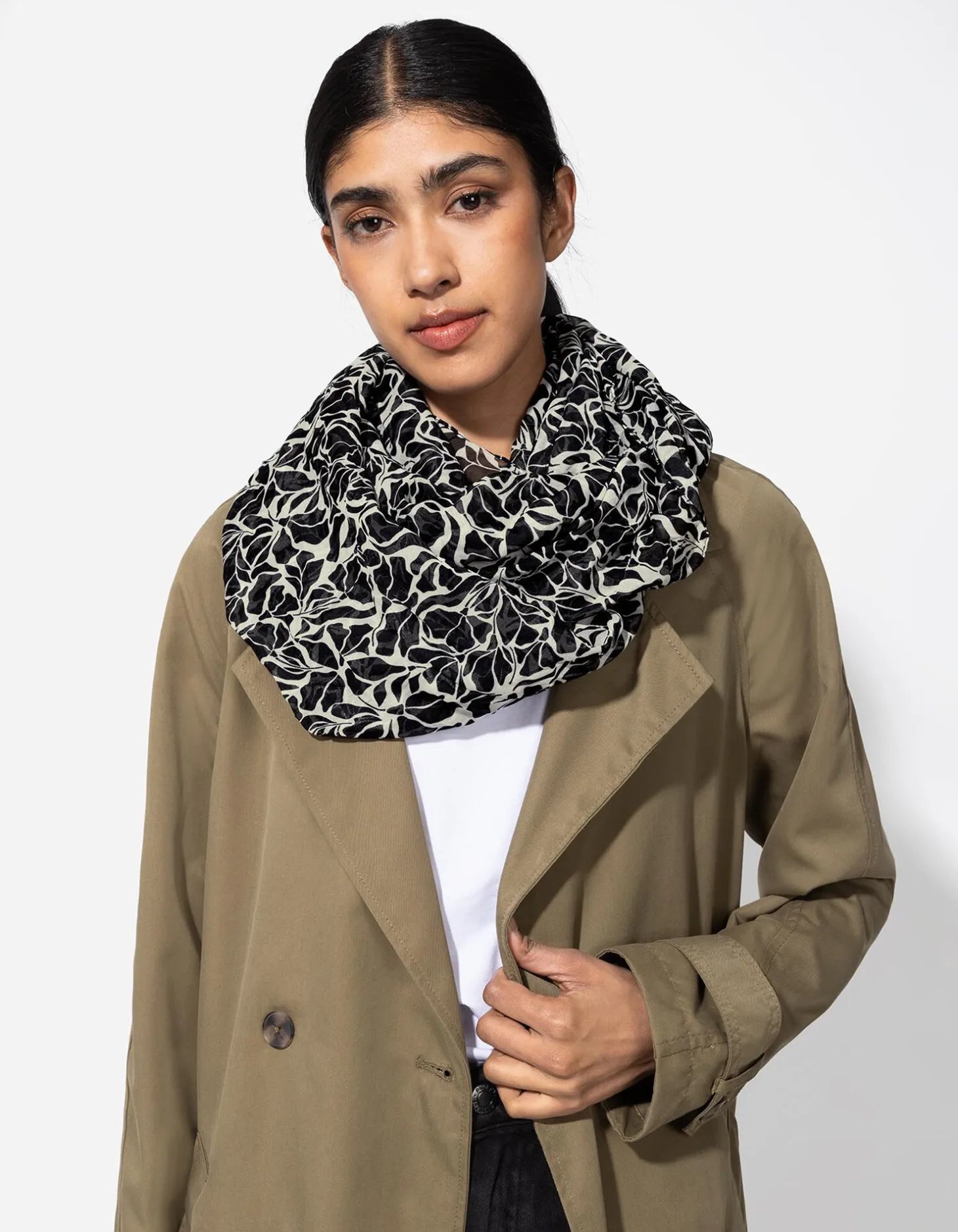 Colsjaal - Print all-over - wit