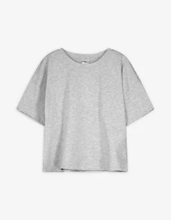 Cropped shirt - Jersey - grijs