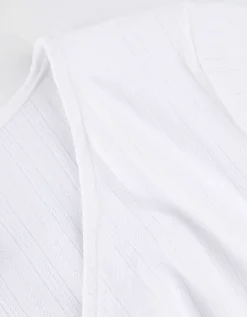 Cropped shirt - Vetersluiting - wit