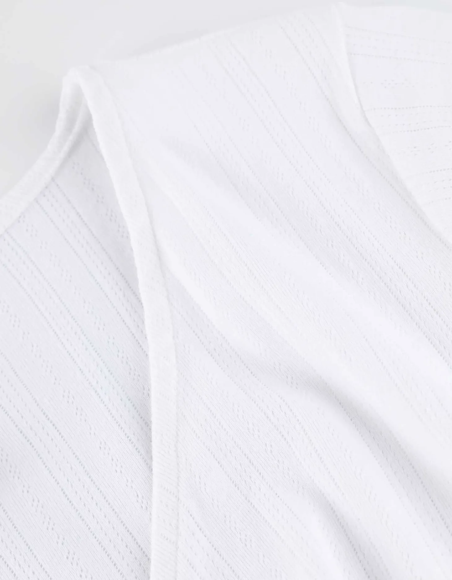Cropped shirt - Vetersluiting - wit