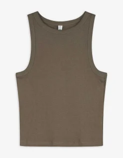 Cropped top - donkergroen