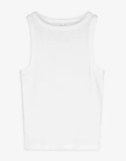 Cropped top - Effen - wit
