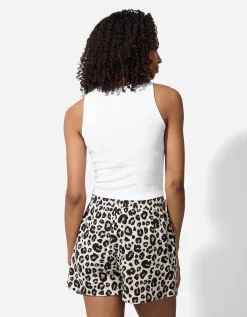 Cropped top - Effen - wit