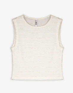 Cropped top - Kant - wit