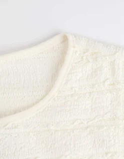 Cropped top - Kant - wit