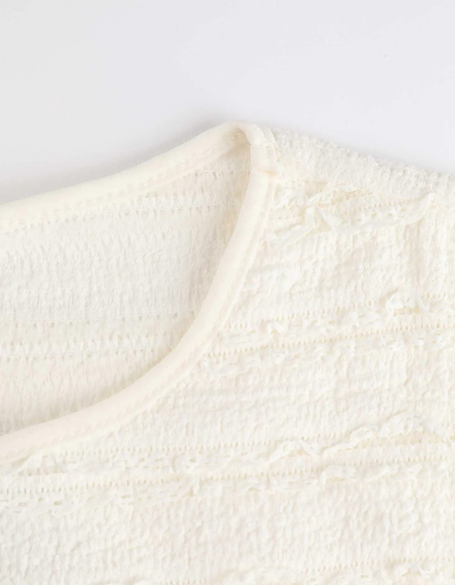 Cropped top - Kant - wit