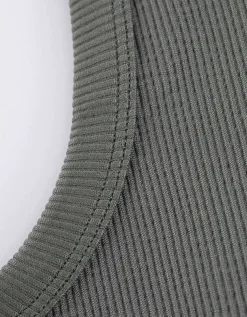 Cropped top - Naadloos - grijs