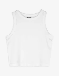 Cropped top - Naadloos - wit