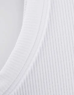 Cropped top - Naadloos - wit