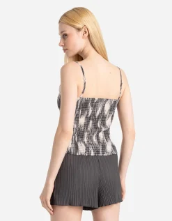 Cropped top - Slim fit - donkergrijs