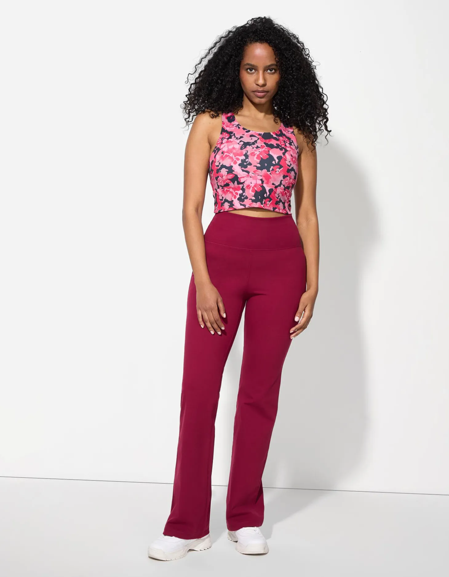 Cropped top - Zachte touch - donkerrood