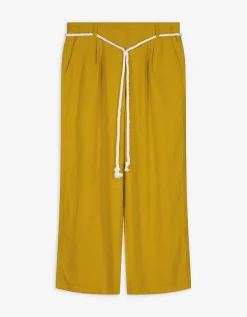 Culotte - Linnenmix - donkergroen