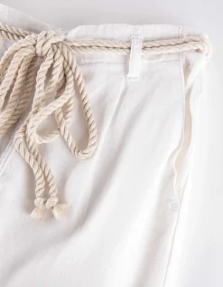 Culotte - Linnenmix - wit