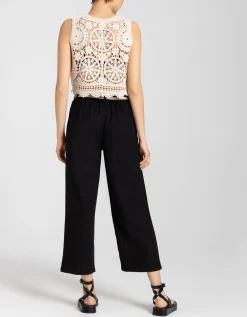 Culotte - Linnenmix - zwart
