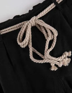 Culotte - Linnenmix - zwart