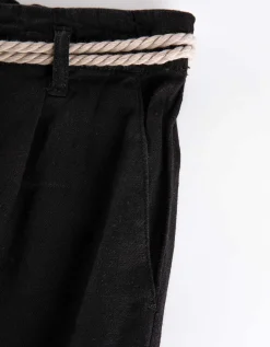 Culotte - Linnenmix - zwart