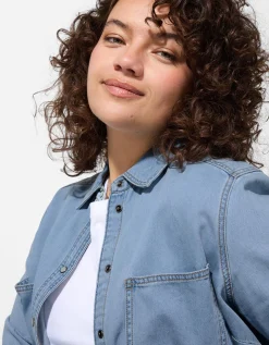 Denim overhemd - Knoopsluiting - lichtblauw